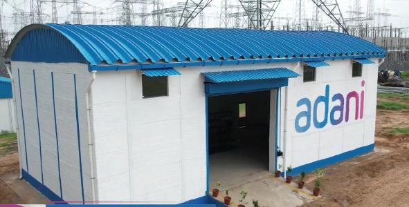 3D-printed store warehouse delivered at Lakadia, Bhuj.